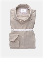 Eterna Super Soft premium hørskjorte by 1863 beige. Slim Fit 2365 22 FS8A